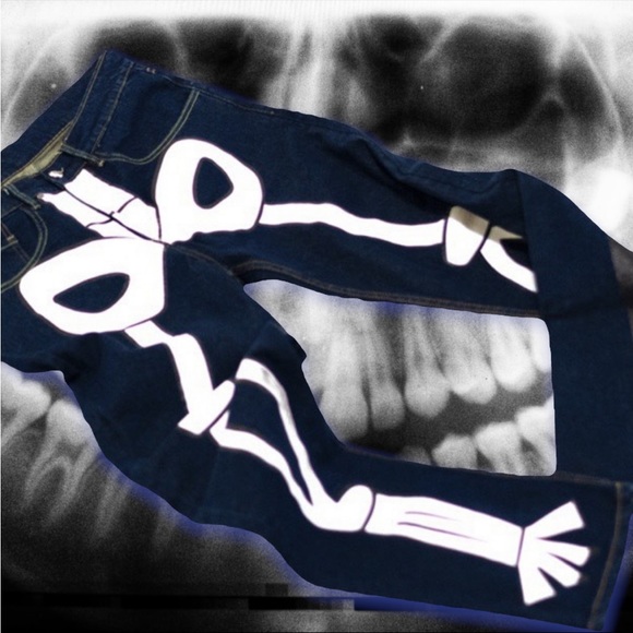 🆕 Slumpy Kev’s Skeleton 💀 X-Ray jeans 👖 - Picture 2 of 3